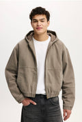 Cropped Hooded Bomber