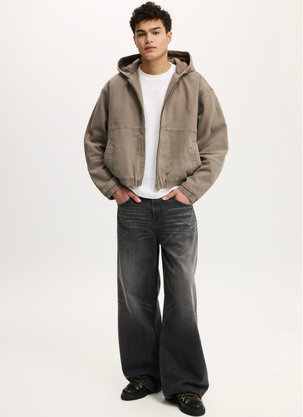 Cropped Hooded Bomber